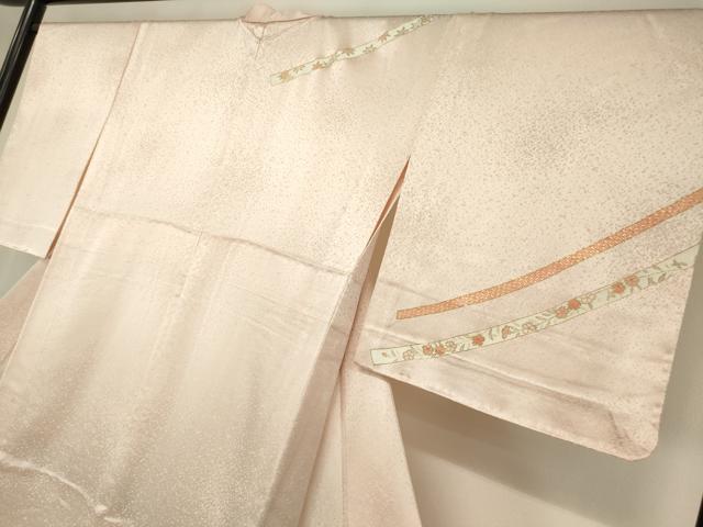 平和屋着物▽銀座きしや 訪問着 単衣 駒刺繍 蔓帯花文 金彩 正絹 逸品 DAAX3069az
