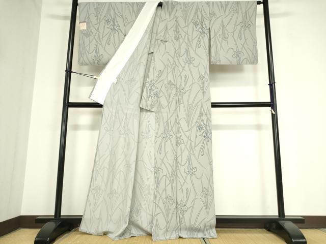 平和屋着物▽小紋 単衣 草花文 さんび謹製 洗える着物 未使用 DAAX3128az