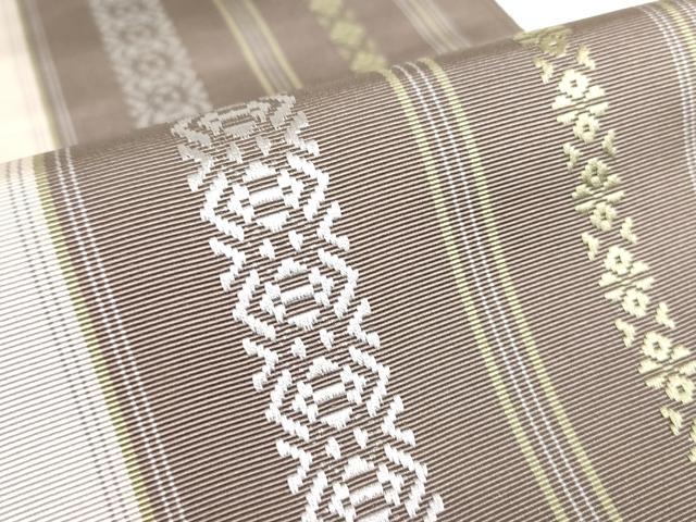 平和屋着物●1897年創業 名門岡野 本場筑前博多織 千年工房 八寸名古屋帯 献上柄 正絹 逸品 DAAX3161az
