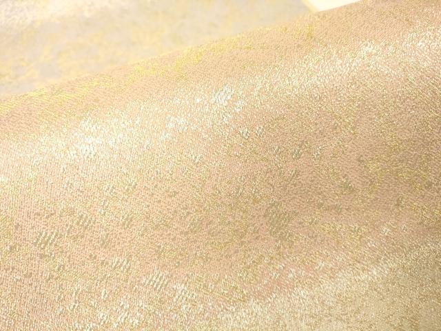 平和屋着物▼六通柄袋帯 横段霞文 金糸 正絹 逸品 DAAX3684az