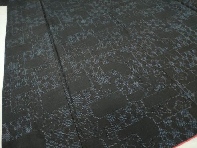 平和屋着物●結城紬 花楓文 正絹 逸品 DAAX3782az