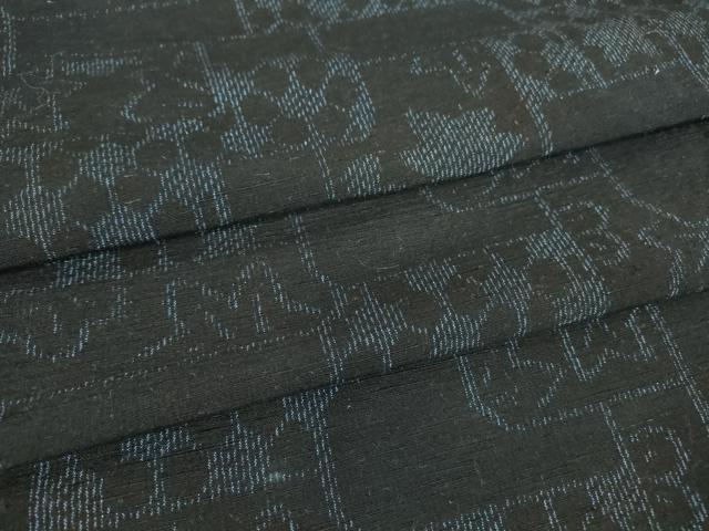 平和屋着物●結城紬 花楓文 正絹 逸品 DAAX3782az