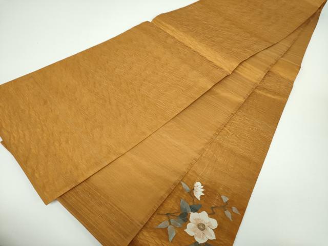 平和屋着物▽太鼓柄袋帯 スリーシーズン帯 春 夏 秋 すくい織 枝花文 金糸 戸田縫製 正絹 逸品 DAAX4011ps