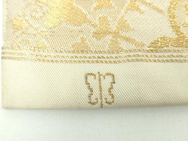 平和屋着物●西陣 川島織物 六通柄 本袋帯 花丸文 金糸 正絹 逸品 DAAX4156ps