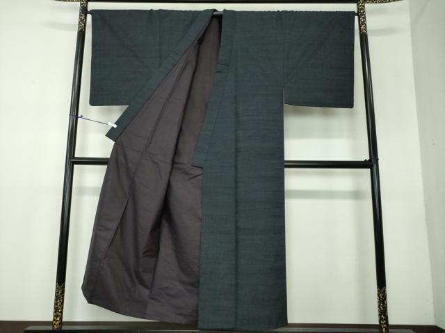 平和屋着物●男性 紬 濃紺地 正絹 逸品 DAAX4265ps