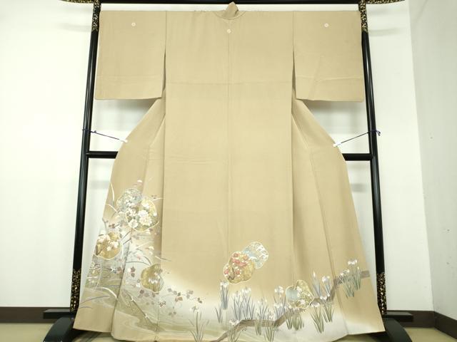 平和屋着物●豪華色留袖 駒刺繍 流水籬花文 暈し染め 金彩 正絹 逸品 DAAX4321ps