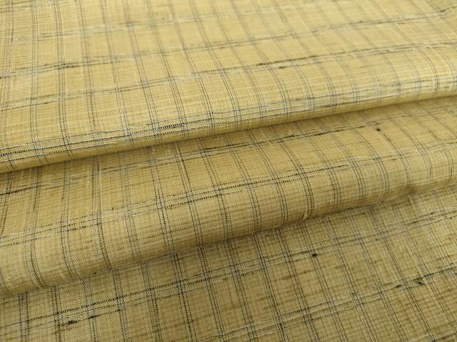 平和屋着物●上質な紬 格子 正絹 逸品 DAAX4394ps