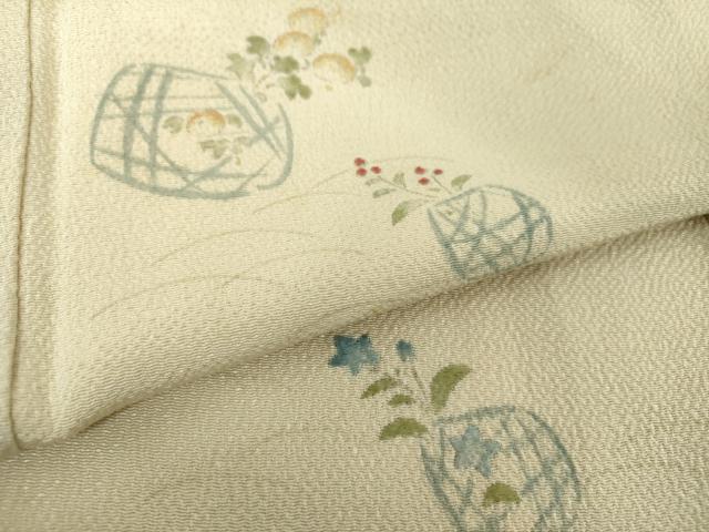 平和屋着物●訪問着 刺繍 花籠文 暈し染め 高島屋扱い 正絹 逸品 DAAX4404ps