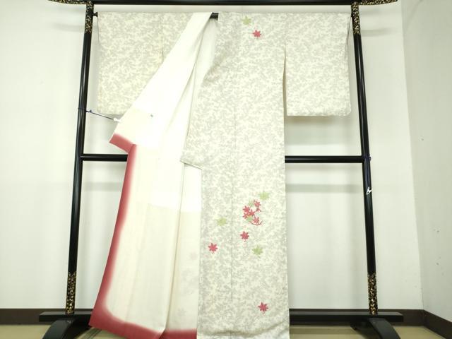 平和屋着物●訪問着 刺繍 楓 大丸扱い 正絹 逸品 DAAX4424ps