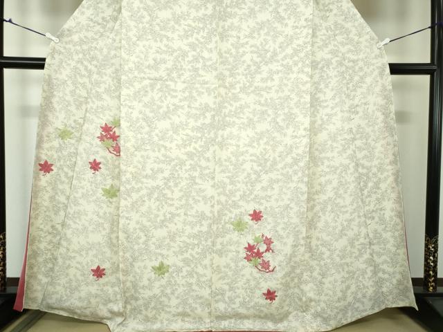 平和屋着物●訪問着 刺繍 楓 大丸扱い 正絹 逸品 DAAX4424ps