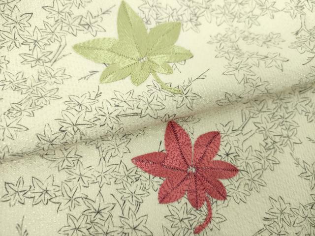 平和屋着物●訪問着 刺繍 楓 大丸扱い 正絹 逸品 DAAX4424ps