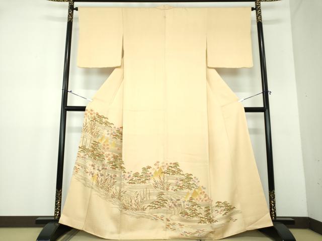 平和屋着物●豪華色留袖 刺繍 松竹梅 風景文 金彩 正絹 逸品 DAAX4449ps