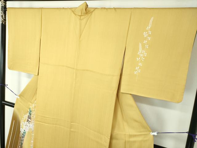 平和屋着物●訪問着 枝垂れ花 暈し染め 銀彩 正絹 逸品 DAAX4485ps