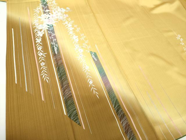 平和屋着物●訪問着 枝垂れ花 暈し染め 銀彩 正絹 逸品 DAAX4485ps