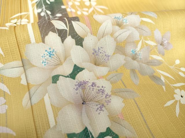 平和屋着物●訪問着 枝垂れ花 暈し染め 銀彩 正絹 逸品 DAAX4485ps