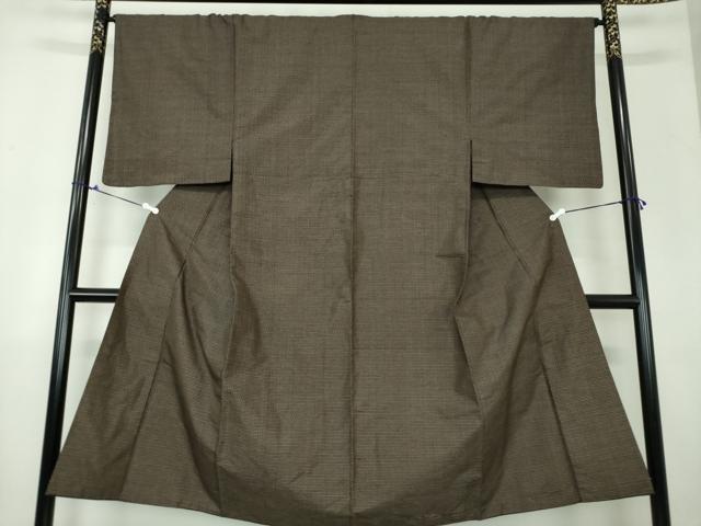 平和屋着物●男性 本場染大島紬 亀甲柄 正絹 逸品 DAAX4512ps
