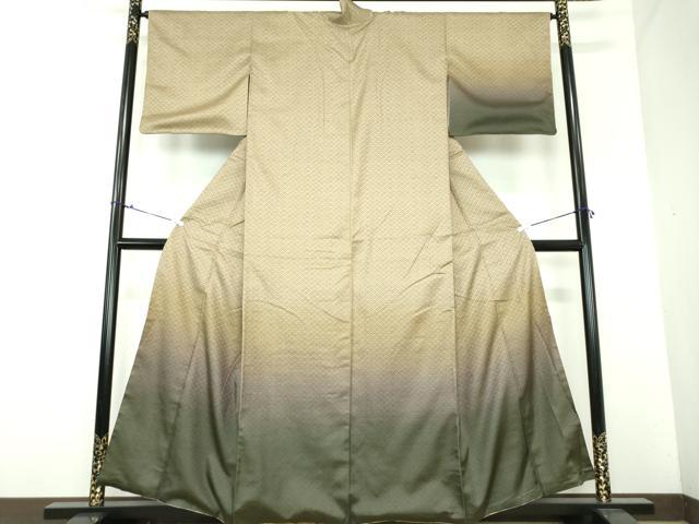 平和屋着物●訪問着 お召地 菱文 暈し染め 鈴乃屋扱い 正絹 逸品 DAAX4513ps