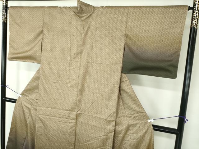 平和屋着物●訪問着 お召地 菱文 暈し染め 鈴乃屋扱い 正絹 逸品 DAAX4513ps