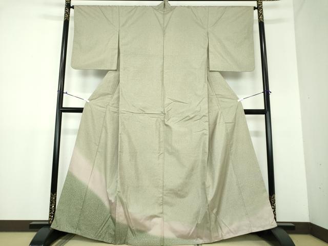 平和屋着物●本場染大島紬 色留訪問着 霞文 たたき染め 正絹 逸品 DAAX4514ps