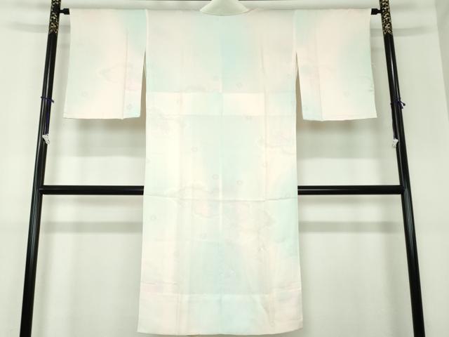 平和屋着物●上質な長襦袢 無双仕立て 雲取り菊地紋 暈し染め 正絹 逸品 DAAX4665ps