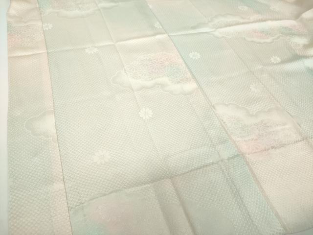 平和屋着物●上質な長襦袢 無双仕立て 雲取り菊地紋 暈し染め 正絹 逸品 DAAX4665ps
