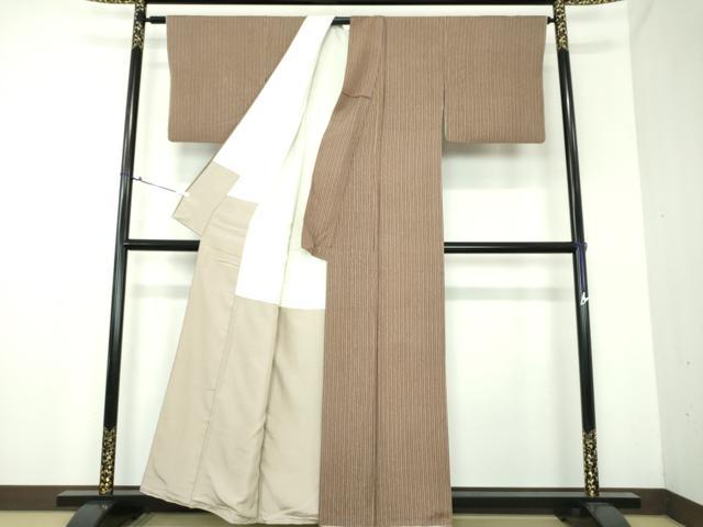 平和屋着物●上質な小紋 竹節 正絹 逸品 DAAX4689ps