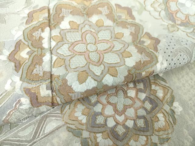 平和屋着物●中国三大刺繍 スワトウ相良刺繍 汕頭相良刺繍 総刺繍 訪問着 絞り 正倉院花文 金糸 正絹 逸品 DAAX4699ps