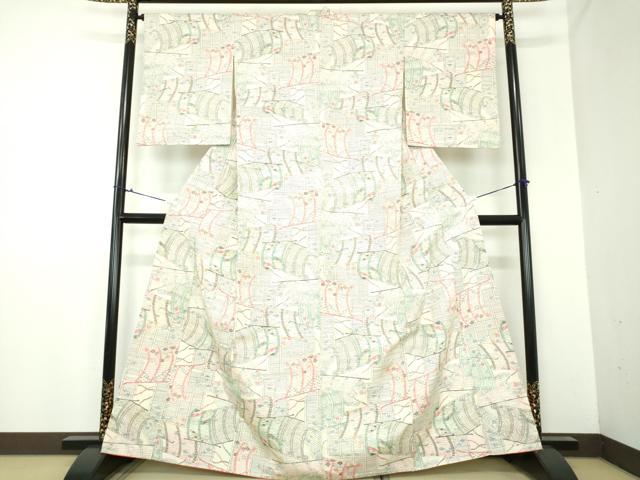 平和屋着物●上質な紬 御簾 正絹 逸品 DAAX4715ps
