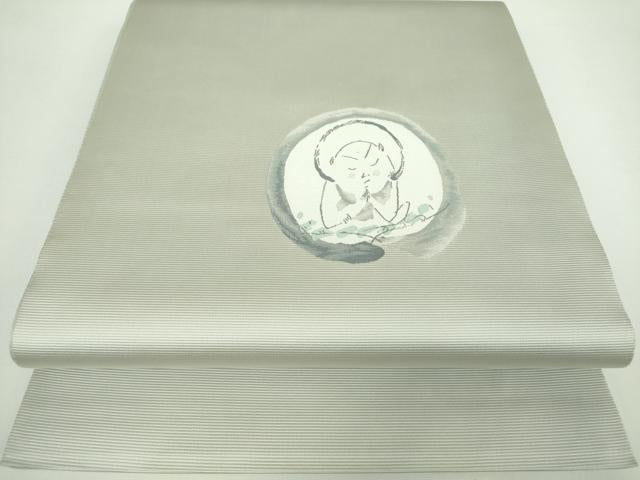 平和屋着物●小森文雄の世界 太鼓柄袋帯 心 正絹 逸品 DAAX4880ps