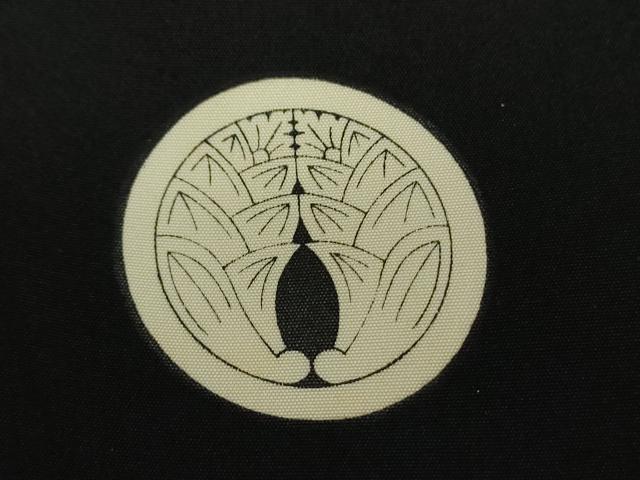 平和屋着物#男性 黒紋付羽織 正絹 逸品 DAAX4949ps