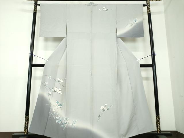 平和屋着物●訪問着 友禅 花鳥文 暈し染め 正絹 逸品 DAAX4961ps