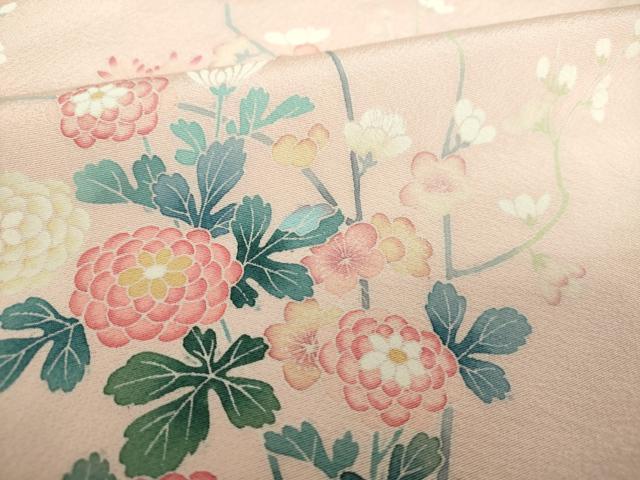 平和屋着物●訪問着 友禅 草花文 暈し染め 銀座おゝぎ屋扱い 正絹 逸品 DAAX4977ps
