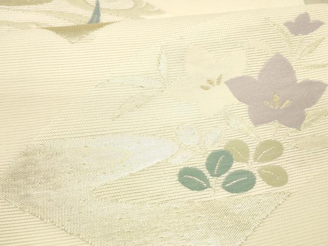 平和屋着物*夏物 六通柄袋帯 こかげ 金銀糸 正絹 逸品 DAAX5522cm
