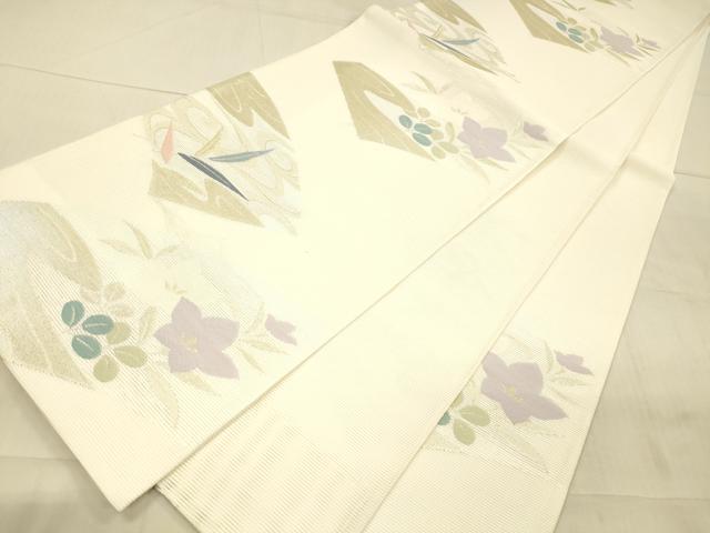 平和屋着物*夏物 六通柄袋帯 こかげ 金銀糸 正絹 逸品 DAAX5522cm