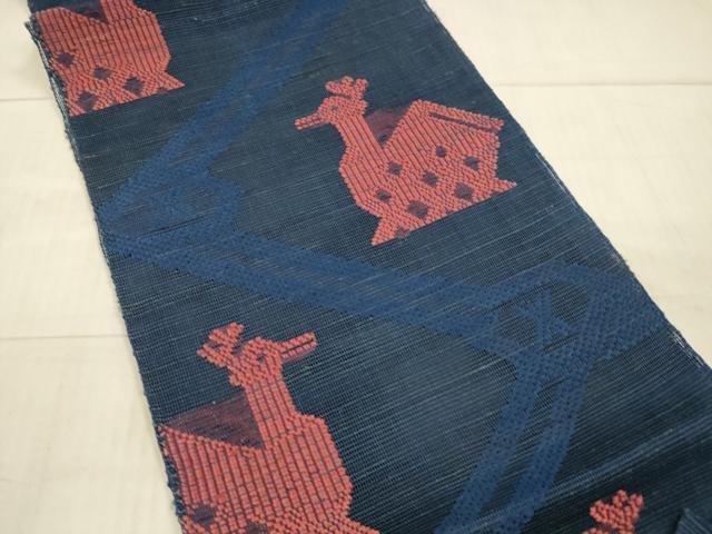 平和屋着物*夏物 八寸名古屋帯 有栖川文様 正絹 逸品 DAAX5528cm