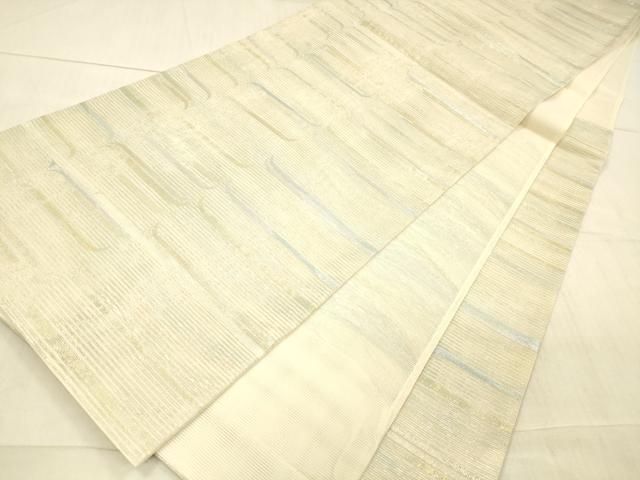 平和屋着物*夏物 六通柄袋帯 抽象文様 金銀糸 正絹 逸品 DAAX5545cm
