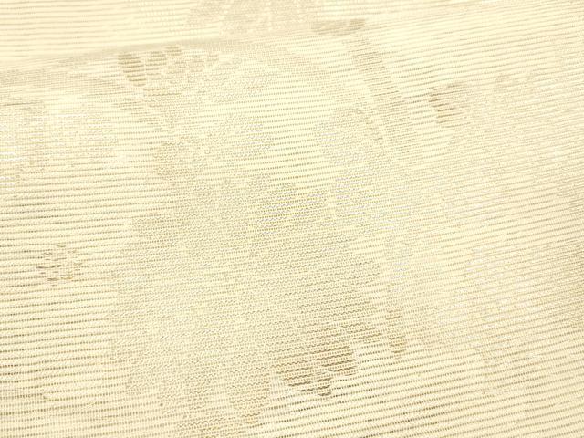 平和屋着物*夏物 六通柄袋帯 草花文 金銀糸 正絹 逸品 DAAX5552cm