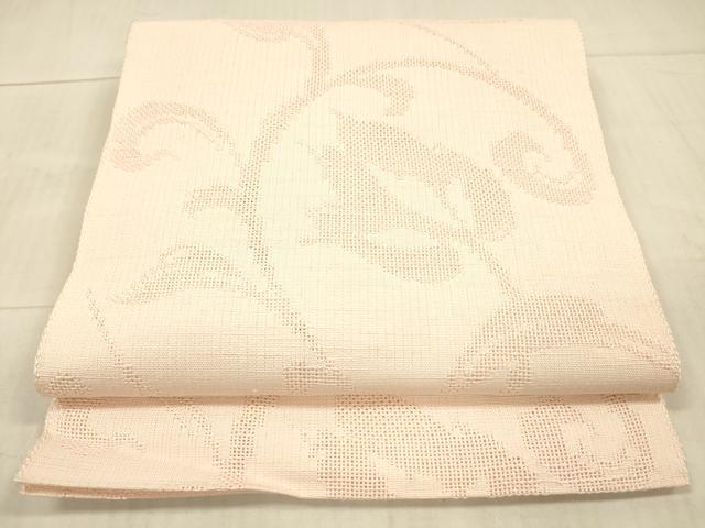 平和屋着物*夏物 八寸名古屋帯 花唐草文 虹色 DAAX5568cm