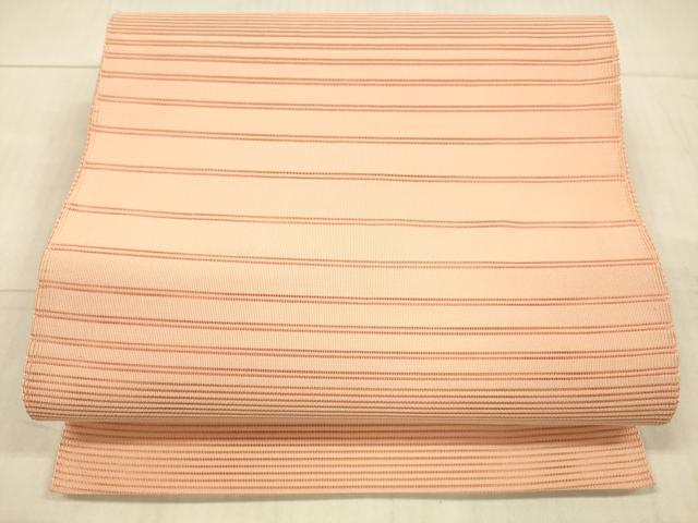 平和屋着物＊夏物 絽綴れ 八寸名古屋帯 横段文 甚三