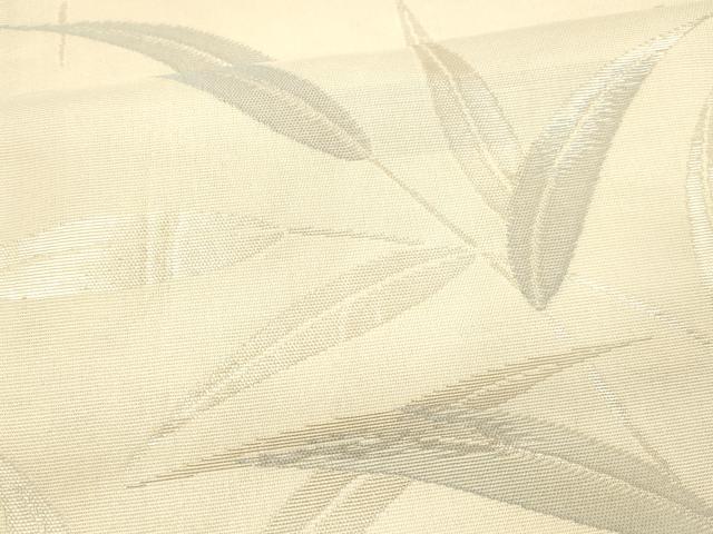 平和屋着物*夏物 六通柄袋帯 草葉文 銀糸 正絹 逸品 DAAX5578cm