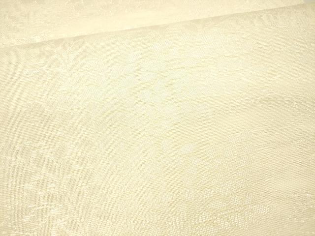 平和屋着物*夏物 六通柄袋帯 枝葉文 銀糸 正絹 逸品 DAAX5579cm