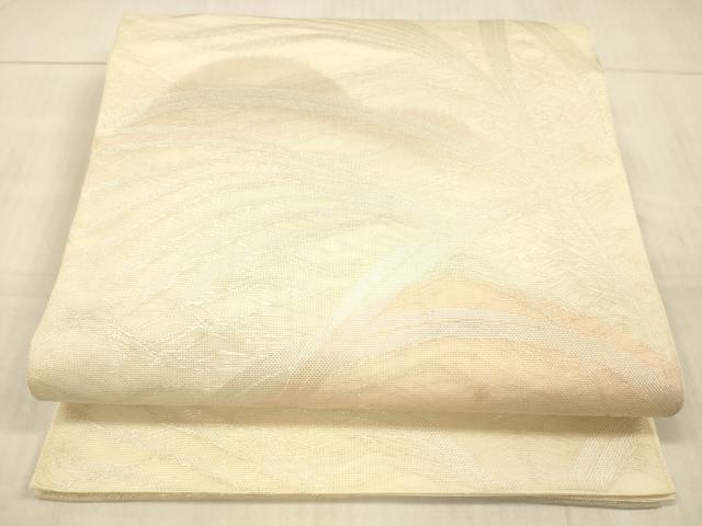 平和屋着物*夏物 六通柄袋帯 稲穂 銀糸 正絹 逸品 DAAX5580cm