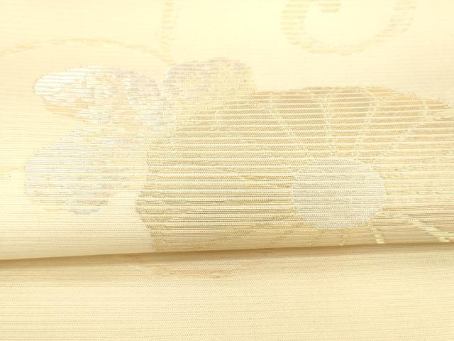 平和屋着物*夏物 太鼓柄袋帯 花唐草文 金銀糸 正絹 逸品 DAAX5584cm