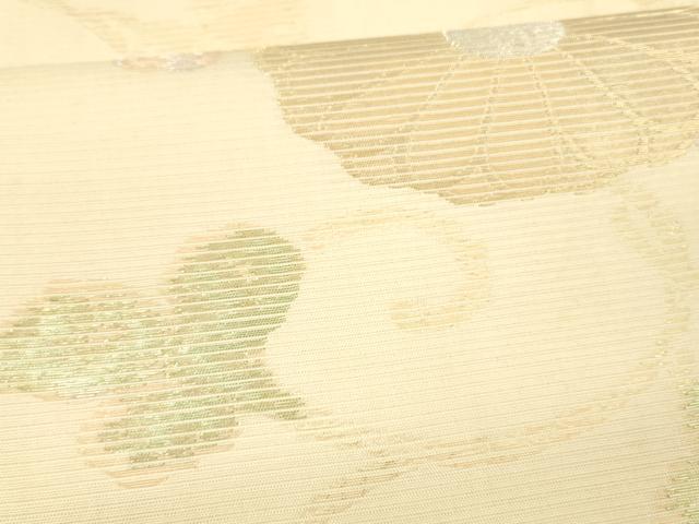 平和屋着物*夏物 太鼓柄袋帯 花唐草文 金銀糸 正絹 逸品 DAAX5584cm