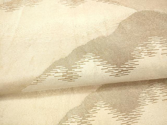 平和屋着物*夏物 六通柄袋帯 遠山文 銀糸 正絹 逸品 DAAX5605cm
