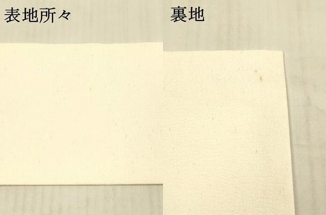 平和屋着物●九寸名古屋帯 作家物 手描き 紬地 草花文 金彩 正絹 逸品 DAAX5644cm