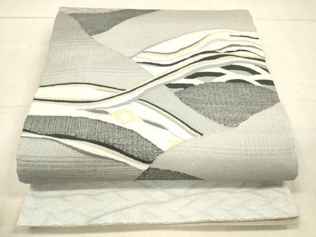 平和屋着物*夏物 太鼓柄袋帯 抽象文様 金糸 正絹 逸品 DAAX5646cm
