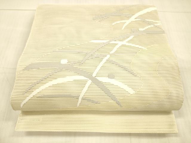 平和屋着物*夏物 絽綴れ 太鼓柄袋帯 流水露芝文 正絹 逸品 DAAX5678cm