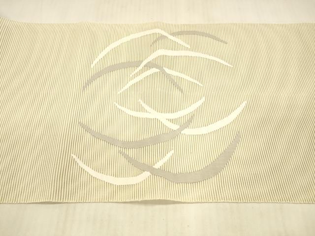平和屋着物*夏物 絽綴れ 太鼓柄袋帯 流水露芝文 正絹 逸品 DAAX5678cm