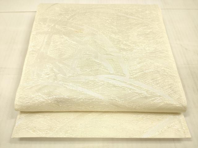 平和屋着物*夏物 全通柄袋帯 流水籬文 銀糸 正絹 逸品 DAAX5721cm